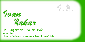 ivan makar business card
